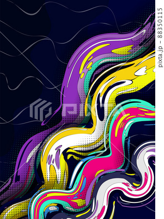 Color Liquid Wave and flow background. Abstract colorful shape. Color Liquid Wave and flow background. Abstract colorful shape. 88350115