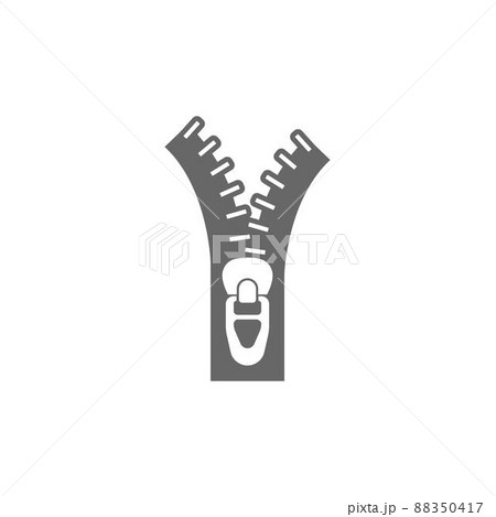 Zipper icon flat design illustration template Zipper icon flat design illustration template 88350417