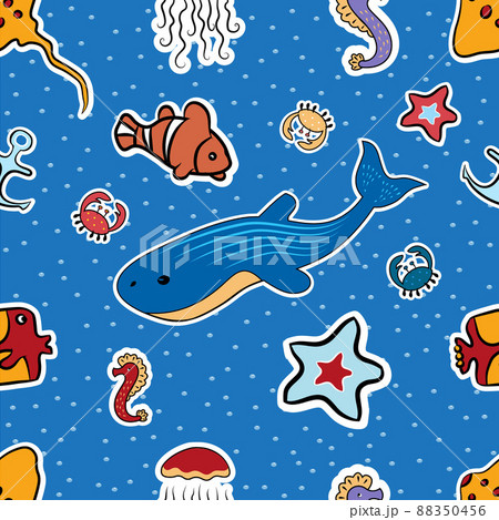 seamless pattern with fish seamless pattern with fish 88350456