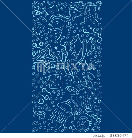 Frames with coral fish-02 Frames with coral fish-02 88350474