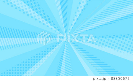 模様が入っているお洒落なサンバースト集中線背景素材　水色 88350672
