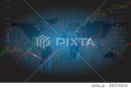 Global financial in graphic concept suitable for global financial investment or Economic trends business idea. 88350816