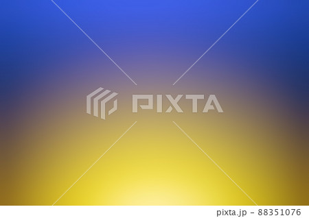 Blurry light from the setting sun and blue sky in the colors of the Ukrainian flag. UA. Blurred sunset. Abstract background, soft focus, illustration 88351076
