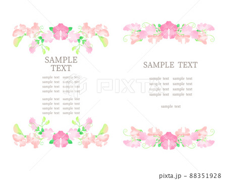 スイートピーのイラストフレーム スイートピーのイラストフレーム 88351928