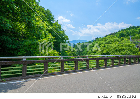 上田澤橋　渡良瀬川支流　小黒川　黒保根町　初夏の風景　　　 88352392