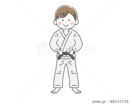 柔道着を着た、男性のイラスト 柔道着を着た、男性のイラスト 88352726