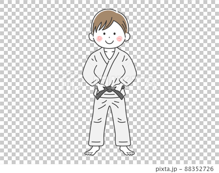柔道着を着た、男性のイラスト 柔道着を着た、男性のイラスト 88352726