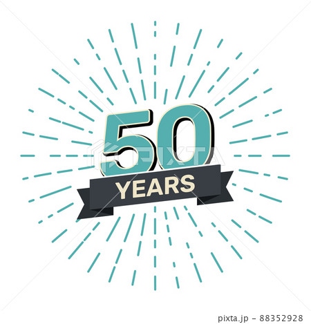 50th anniversary retro stamp icon badge invitation. Anniversary 50 sealbackground happy label logo 88352928