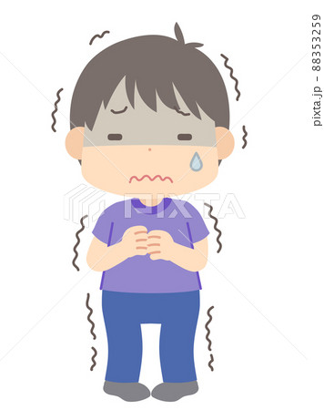 震える男の子のイラスト 88353259