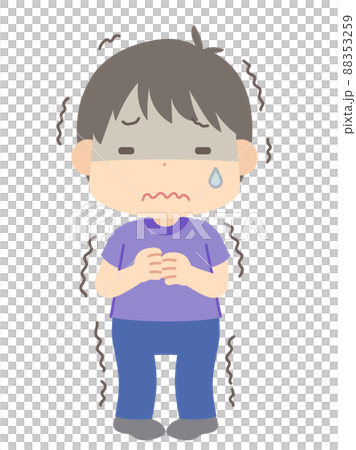 震える男の子のイラスト 88353259