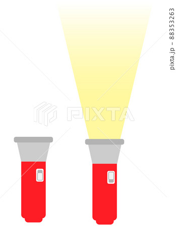 懐中電灯のイラスト オン・オフ2種類 懐中電灯のイラスト オン・オフ2種類 88353263