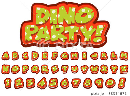 Font design for english alphabets in dinosaur character 88354671