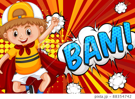 Abbreviation and facial expression retro comic banner design 88354742