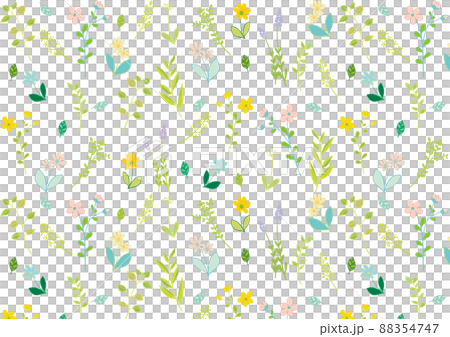 斯堪的納維亞風格可愛的花葉圖案 88354747