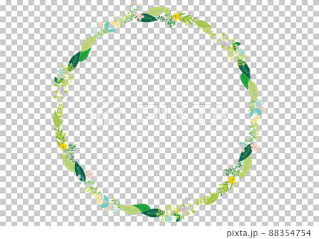 斯堪的納維亞風格可愛的植物葉框 88354754