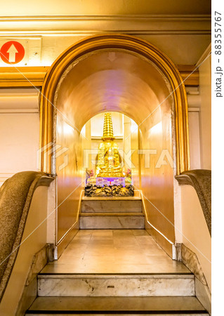 Buddha statue inside the Golden Mountaion, Bangkok, Thailand. Buddha statue inside the Golden Mountaion, Bangkok, Thailand. 88355767