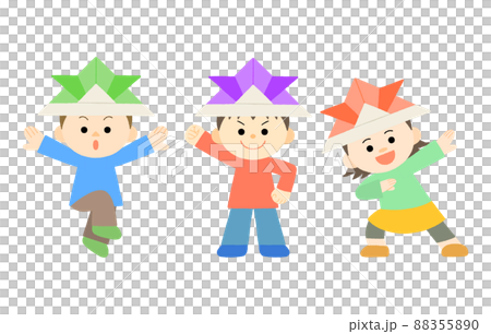 こどもの日にヒーローごっこをする子供たち 88355890