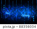 Digital binary code background. Digital universe backdrop. 88356034