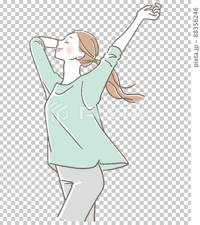 リラックスしている女性 88356246
