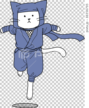イラスト[ロボ猫忍者] XIAOTのオリジナルメカ「猫忍者 C.A.T-01 影」がプラキット化