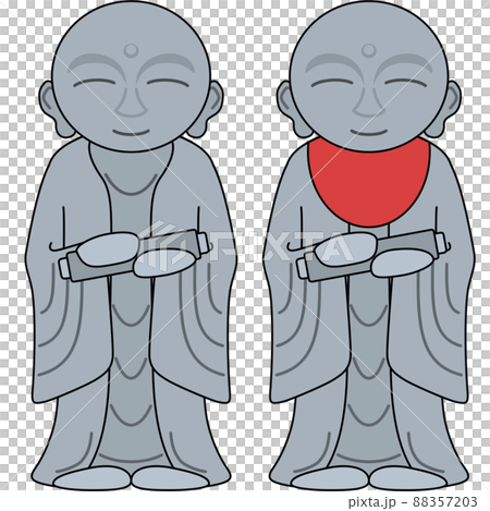 お地蔵様のイラスト(アウトラインあり) お地蔵様のイラスト(アウトラインあり) 88357203