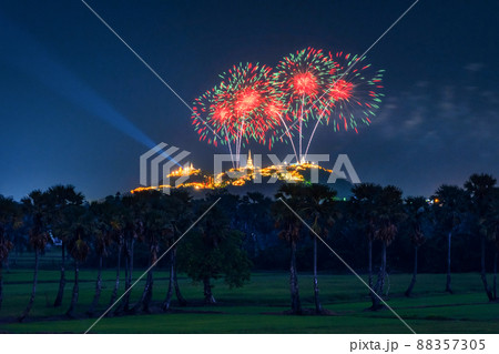 Khao Wang Fireworks, phetchaburi Thailand. Khao Wang Fireworks, phetchaburi Thailand. 88357305