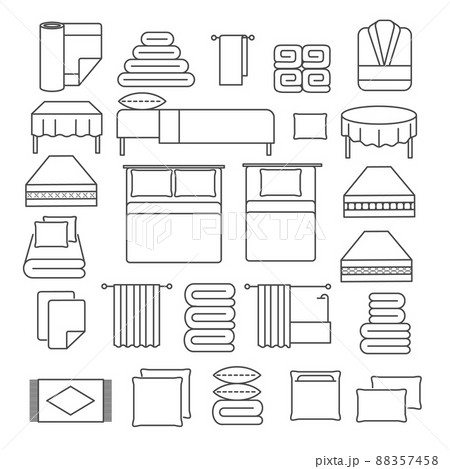Home textile icons 88357458