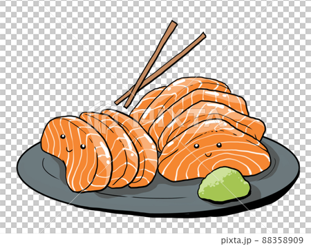 原画「三匹の猫〜海鮮丼」猫/ねこ/お刺身/寿司/海の幸/イラスト