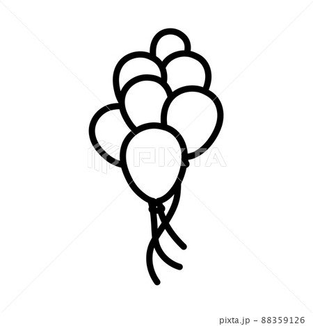 Party Balloons And Stars Icon 88359126