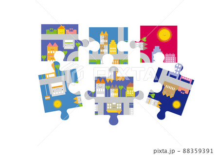 美しい街並みと楽しい暮らし。人々が明るく楽しく暮らせる街づくり。 美しい街並みと楽しい暮らし。人々が明るく楽しく暮らせる街づくり。 88359391