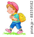 遠足に行く園児　男の子 88359582