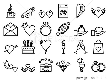 Valentine Icon Set Valentine Icon Set 88359588