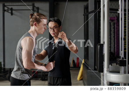 Man Doing Exercise For Triceps Man Doing Exercise For Triceps 88359809