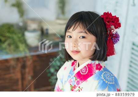 着物を着た女の子 記念写真 ハーフ成人式 七五三 写真館 着物を着た女の子 記念写真 ハーフ成人式 七五三 写真館 88359979