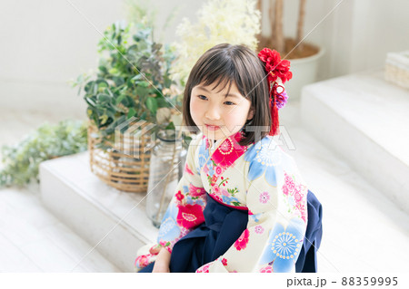 和服を着た女の子 記念写真 ハーフ成人式 七五三 写真館 和服を着た女の子 記念写真 ハーフ成人式 七五三 写真館 88359995