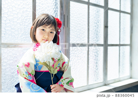 和服を着た女の子　記念写真　ハーフ成人式　七五三　写真館 88360045