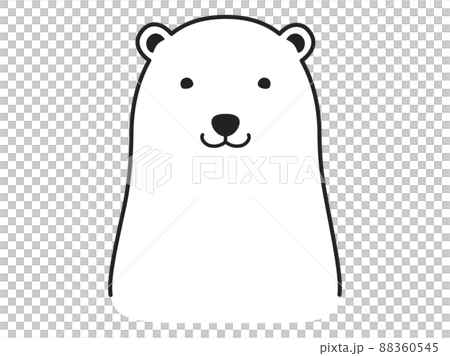 Front-facing polar bear line drawing Front-facing polar bear line drawing 88360545
