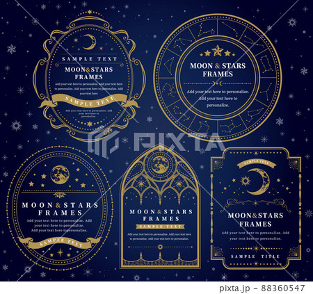 月や星・天体のフレームセット 88360547