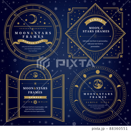 月や星・天体のフレームセット 88360551