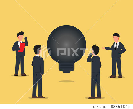 Brainstorming. group of business people brainstorming ideas. Teamwork, planning, discussing Brainstorming. group of business people brainstorming ideas. Teamwork, planning, discussing 88361879
