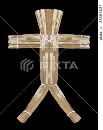 藁人形黒バック_縦 藁人形黒バック_縦 88361887