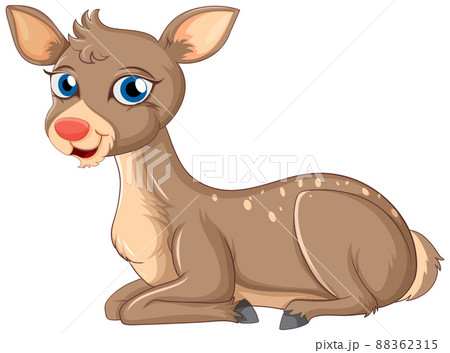 A cute deer on white background 88362315