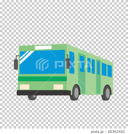緑色の路線バス 88362482