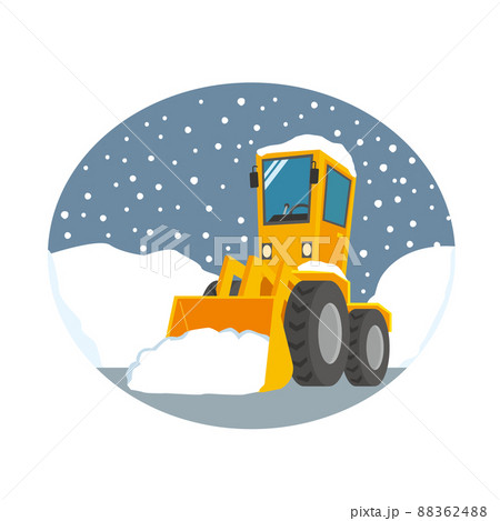ホイールローダーでの除雪作業 88362488