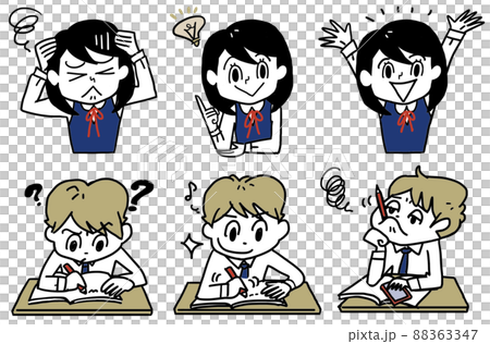 統一的學生姿勢 88363347