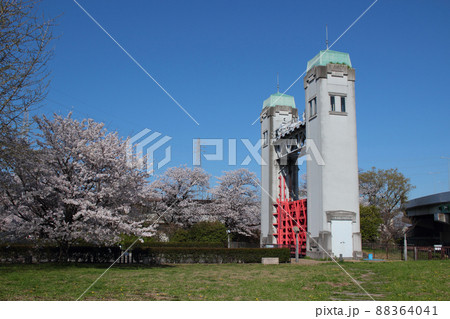 京都 伏見 桜と三栖閘門 京都 伏見 桜と三栖閘門 88364041