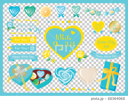White day candy and sticker set 88364068