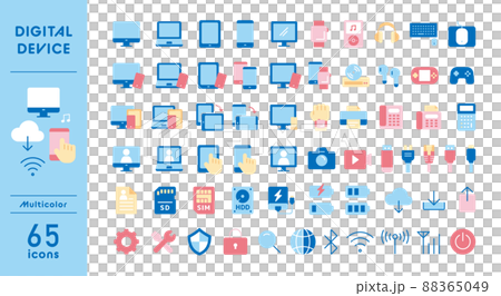 デジタル機器のアイコンセット 88365049