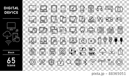 デジタル機器のアイコンセット 88365051