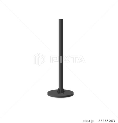 Cylinder pole with reinforcing on base realistic vector illustration isolated. 88365063